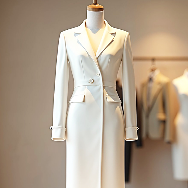 White Tailored Blazer Dress